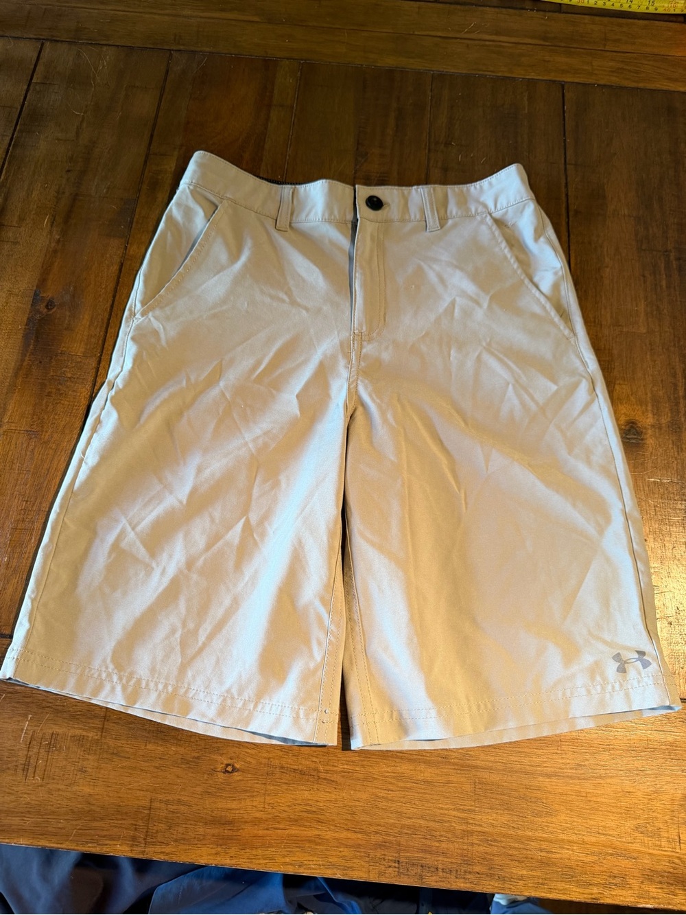 Under Armour Boys Light Khaki Performance Shorts